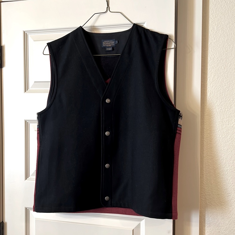 NEW Mens PENDLETON Star Chief 100% Wool Snap Button Vest Large